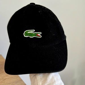 Black Lacoste hat